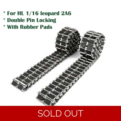 Haya leopard 2A6 tank 1/16 Metal Tracks with Replace Able Pads Double Locking